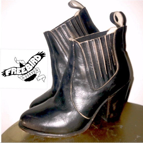 Freebird by Steven Shoes - Freebird Morgan Ankle Booties Heeled Chelsea Boots